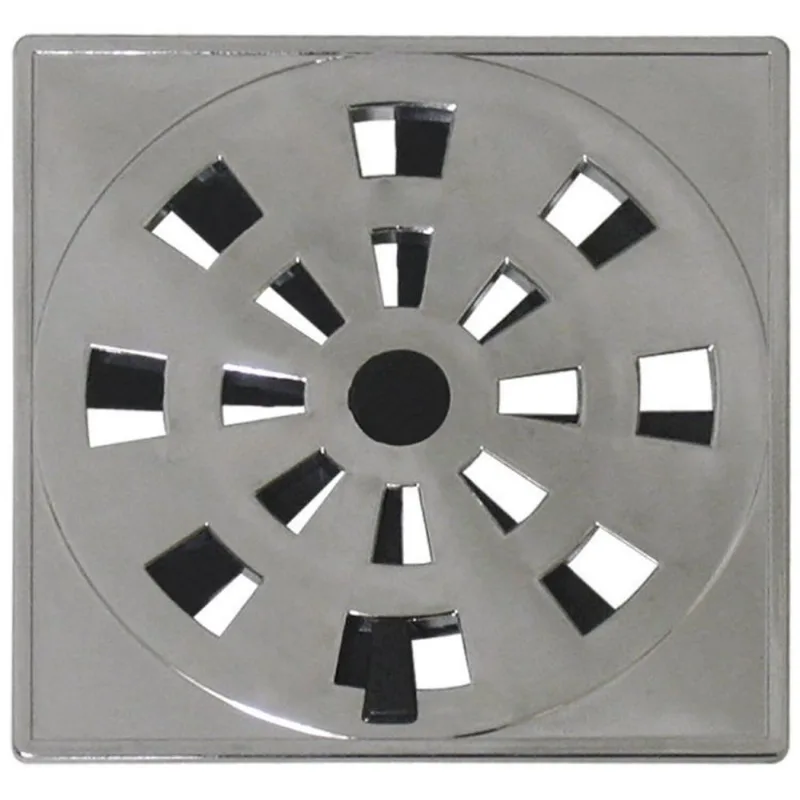Kit 3 Grelha Quadrada 10,2 X 10,2cm Com Anti-inseto Em Abs Astra Cinza