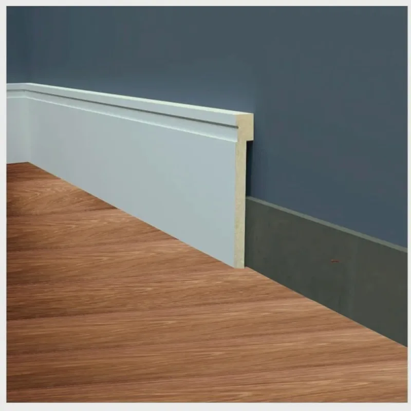 Kit com 20 Barras Rodapé de Mdf 12cm X 18mm X 2,40m Barra de Sobrepor com Friso 1202 48m - Não Disponível - Construção E Ferramentas