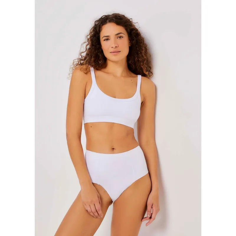 Calcinha Hot Pants Básica Frente Dupla - Branco M