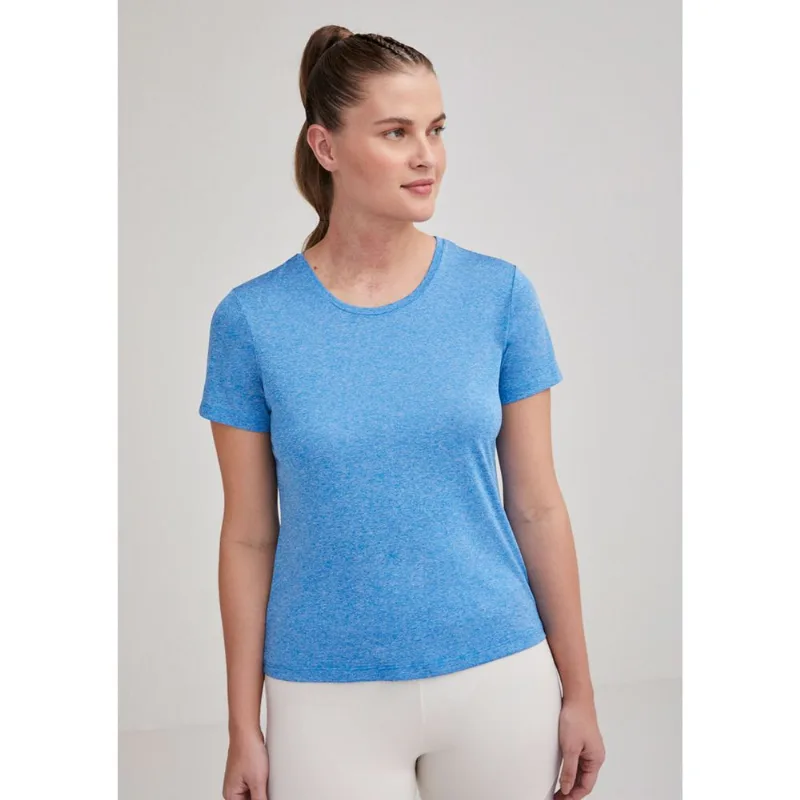 Camiseta Esportiva Feminina Manga Curta Easy Dry - Azul P
