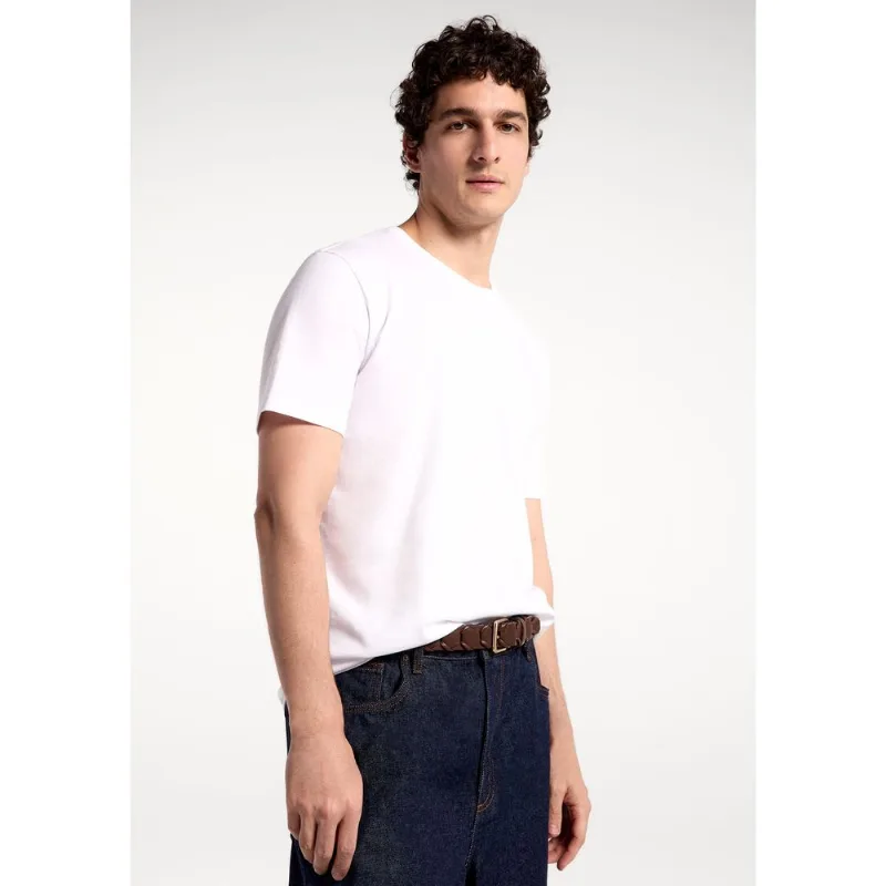 Camiseta Básica Masculina World Com Bordado - Branco M