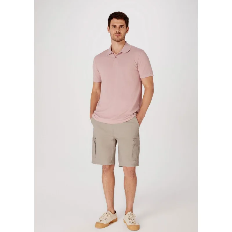 Bermuda Masculina Em Sarja Cargo - Bege 036