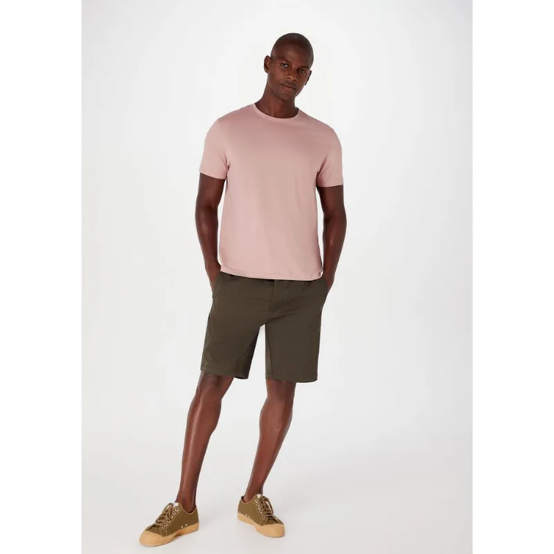 Bermuda Básica Masculina Reta Em Sarja Paper - Verde 042