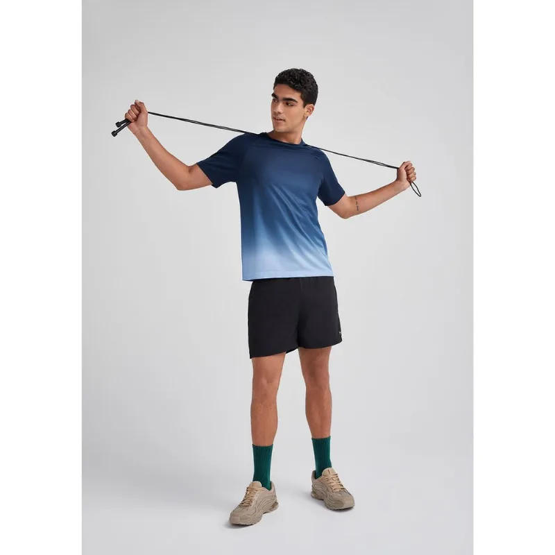 Camiseta Esportiva Masculina Degradê Easy Dry - Azul P