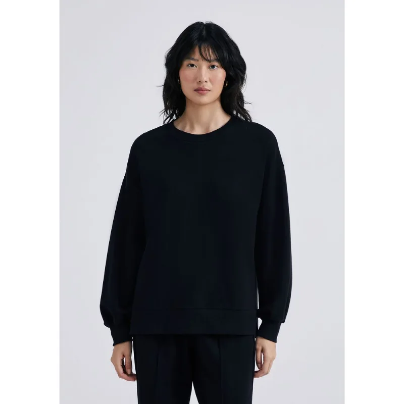 Blusão Feminino Em Moletom Peluciado - Preto P