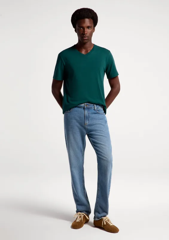Calça Jeans Básica Masculina Reta - Azul - Hering Adulto - Calças