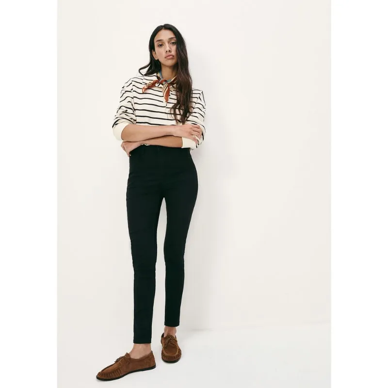 Calça Jeans Feminina Skinny Cintura Média Soft Touch - Preto 036