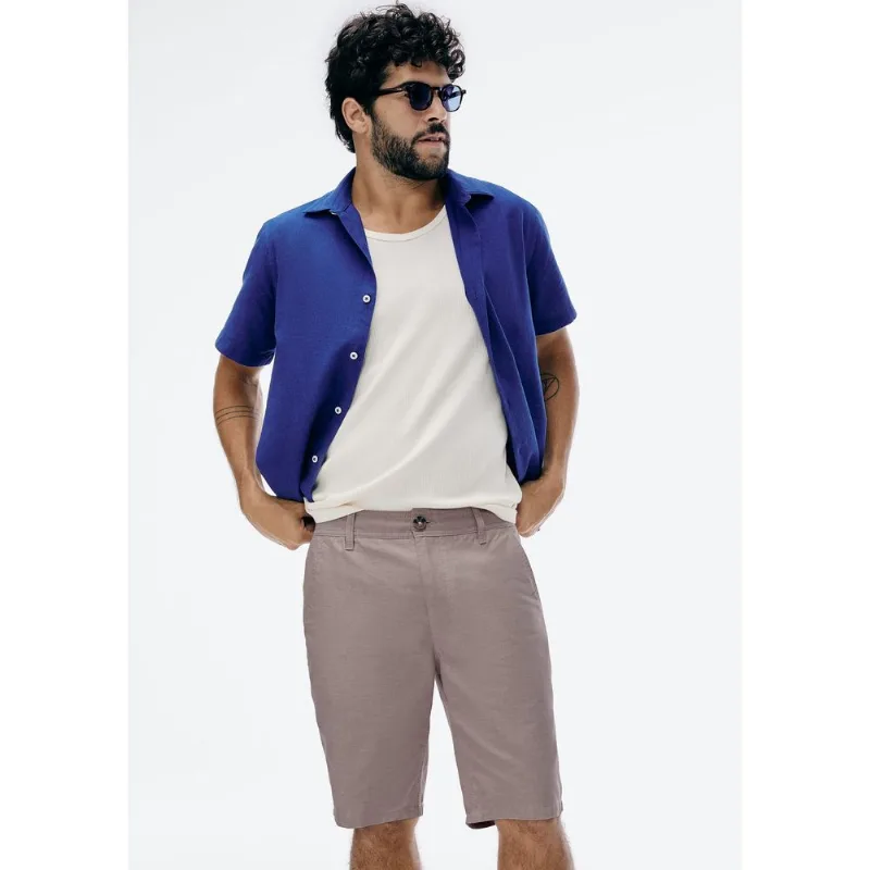 Bermuda Masculina Chino Fio Tinto - Caqui 042