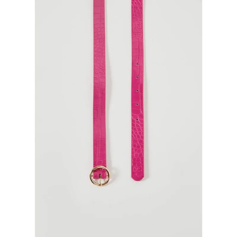 Cinto Feminino Croco Com Fivela - Rosa G
