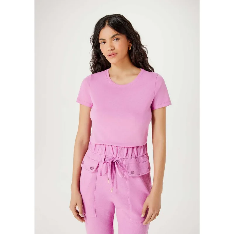 Camiseta Básica Feminina Slim World - Roxo XG