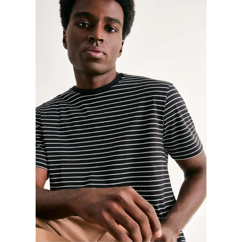 Camiseta Básica Masculina Mar Em Algodão Peruano - Preto XXG
