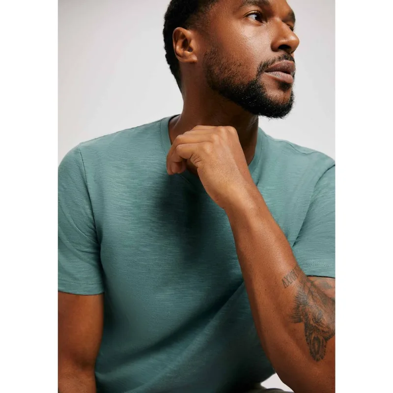 Camiseta Básica Masculina Manga Curta Em Malha H+ - Verde P