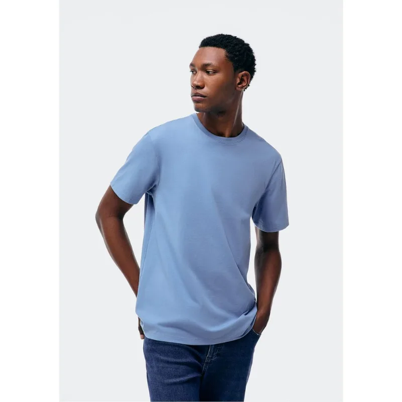 Camiseta Básica Masculina Super Cotton - Azul XG