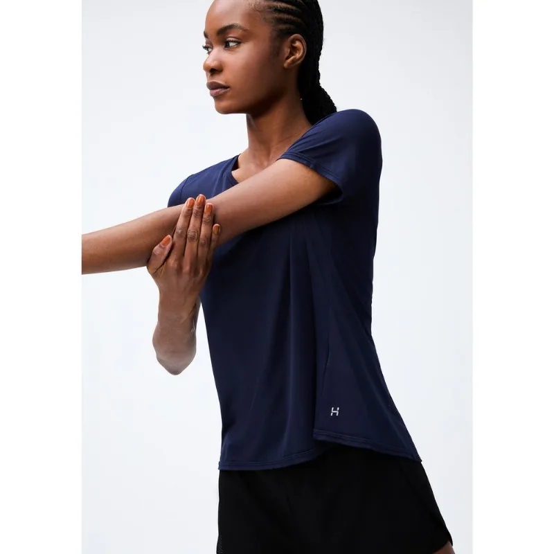 Camiseta Esportiva Feminina Básica Easy Care - Azul XG