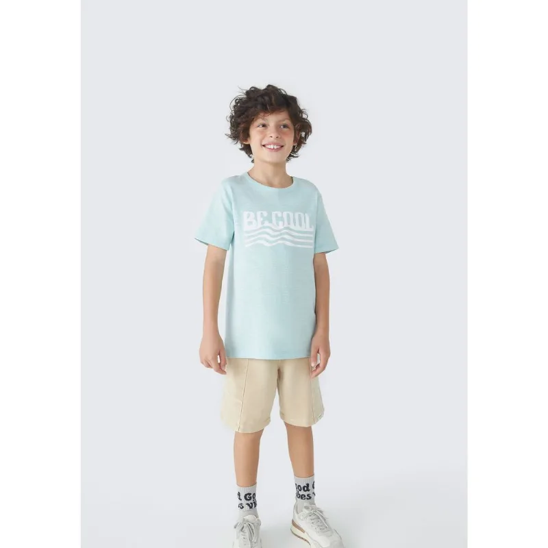 Camiseta Infantil Menino Estampada Flamê - Verde 002