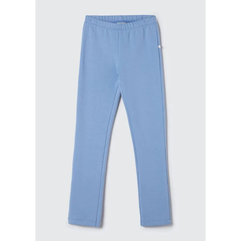 Calça Legging Básica Infantil Menina Em Moletom Peluciado - Azul 016
