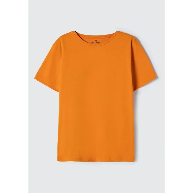 Camiseta Básica Infantil Menino Manga Curta Slim - Laranja 008