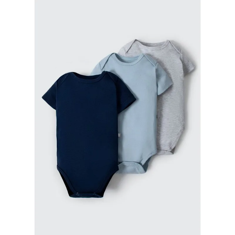 Kit Com 3 Bodies Bebê Unissex Em Ribana - Multicolorido 18M