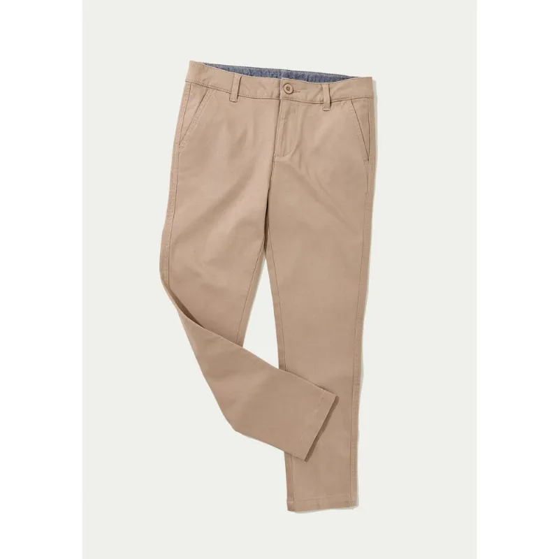 Calça Social Infantil Menino Slim - Bege 008