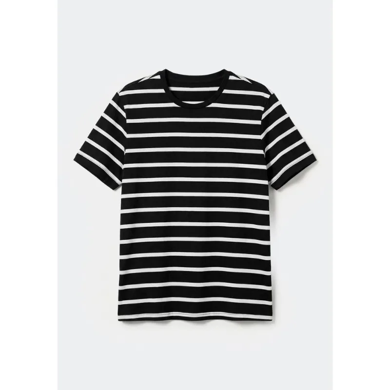 Camiseta Básica Masculina Mar Em Algodão Peruano - Preto XXG