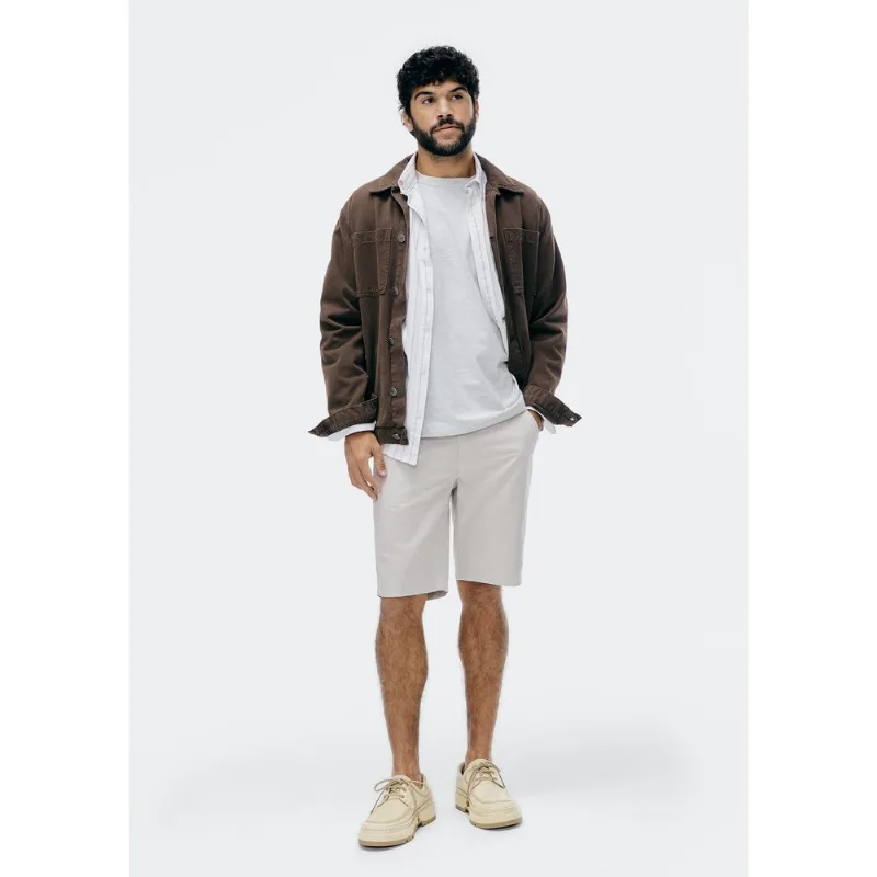 Bermuda Masculina Chino Fio Tinto - Cinza 040