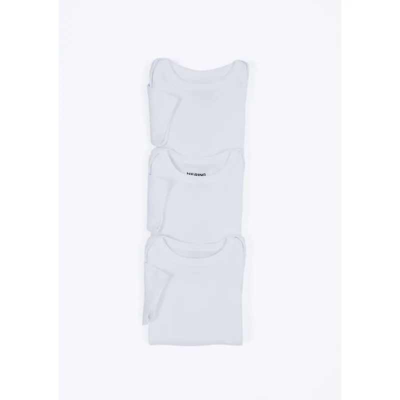 Kit Com 3 Bodies Bebê Unissex Manga Curta - Branco 24M