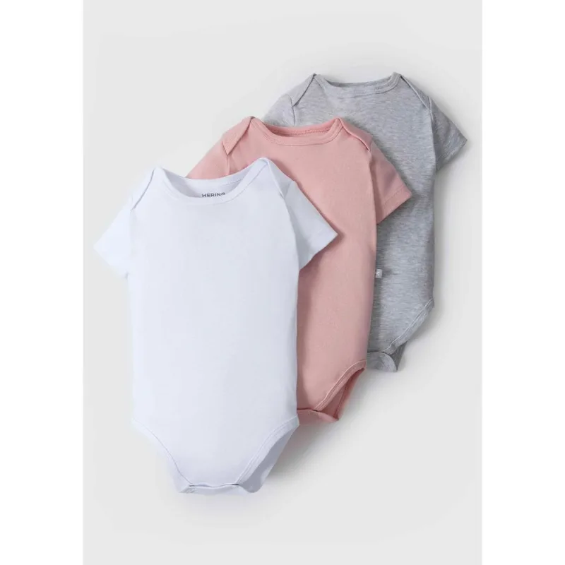 Kit Com 3 Bodies Bebê Unissex Manga Curta - Multicolorido 12M