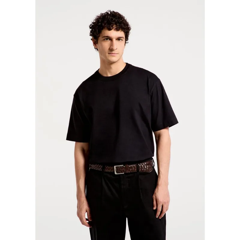 Camiseta Masculina Manga Curta Relaxed Super Cotton - Preto XXG