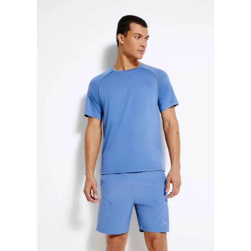 Camiseta Esportiva Masculina Manga Curta Raglan - Azul M