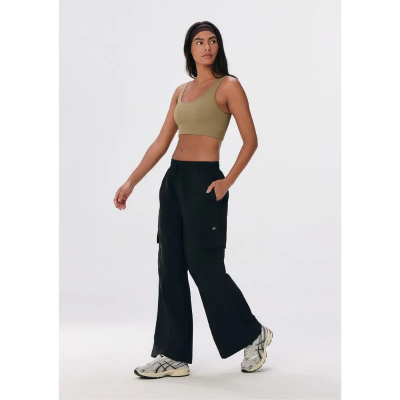 Calça Esportiva Feminina Cargo Cintura Alta - Preto M