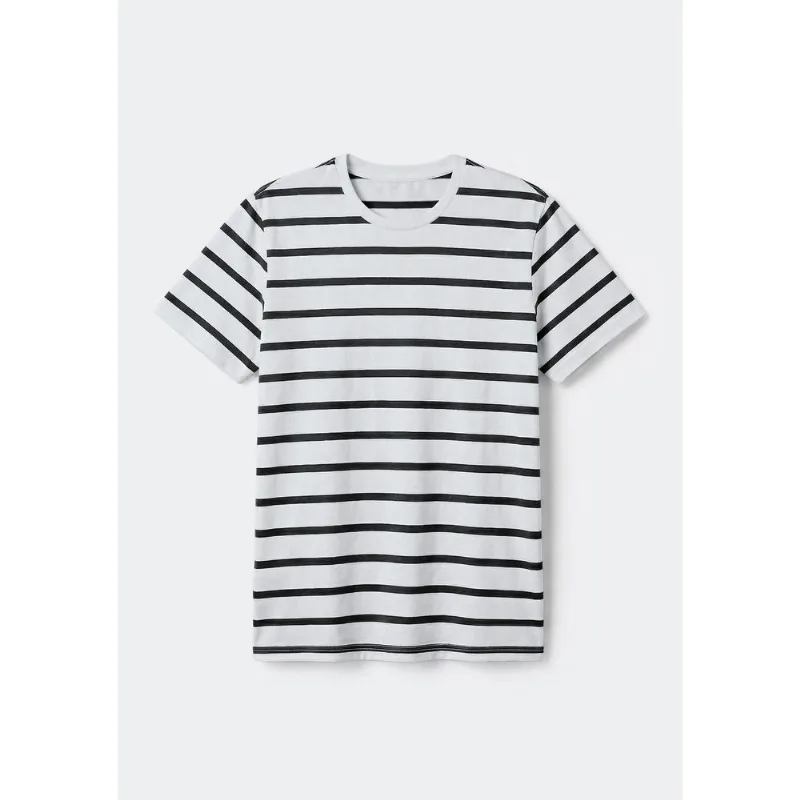 Camiseta Básica Masculina Mar Em Algodão Peruano - Off white M