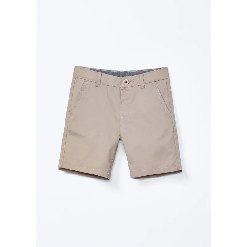 Bermuda Infantil Menino Toddler Chino Em Sarja - Bege 004
