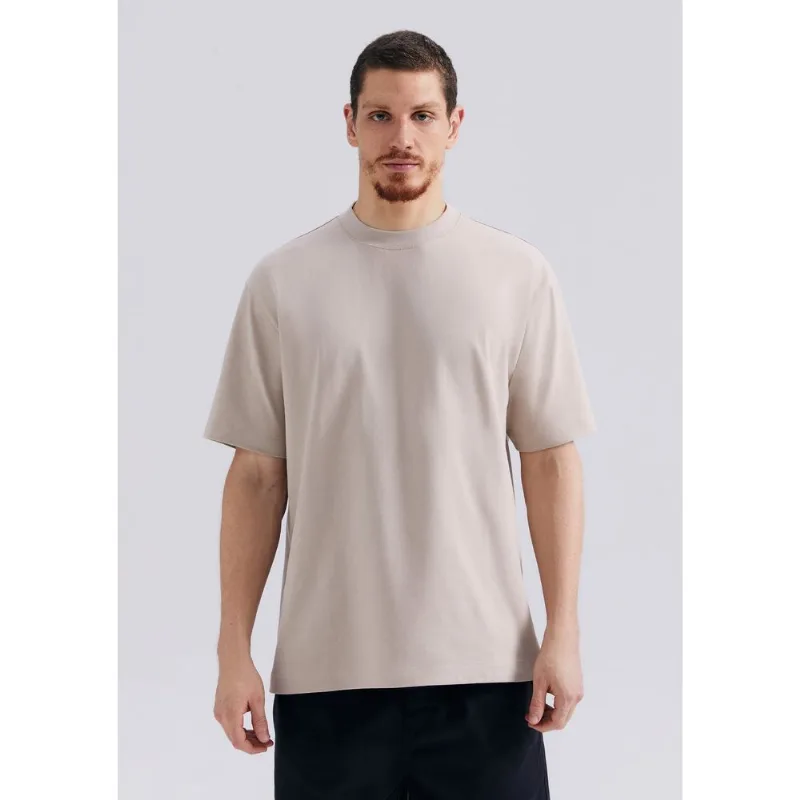Camiseta Ginga Modelagem Relaxed Malha Super Cotton - Bege M