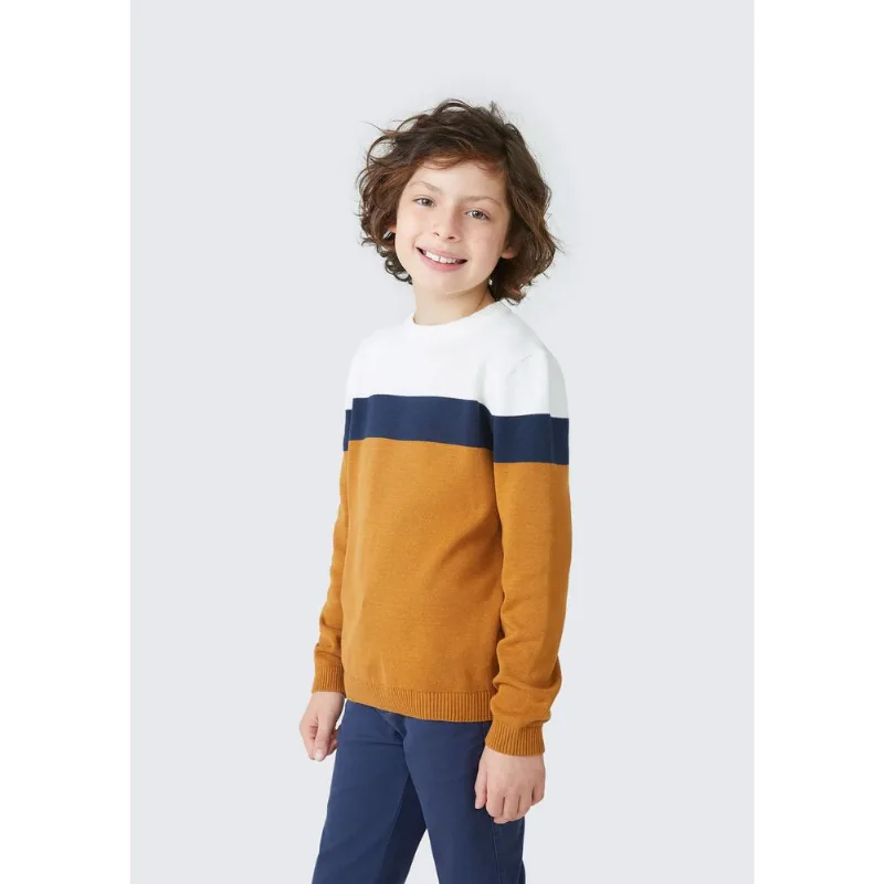 Blusão Infantil Menino Em Tricô - Azul 010
