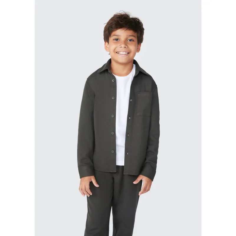 Camisa Infantil Menino Comfort - Cinza 008