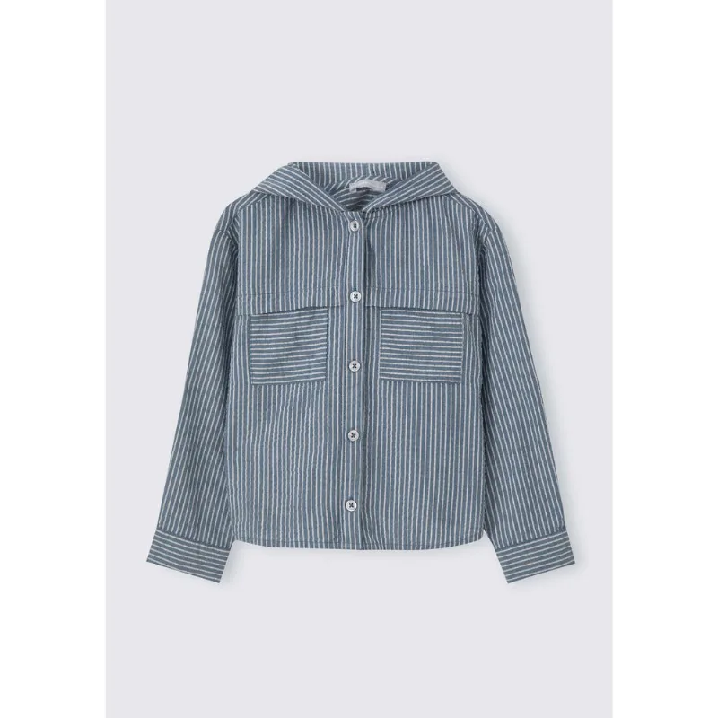 Camisa Infantil Menino Toddler Manga Longa Listrada - Azul 001