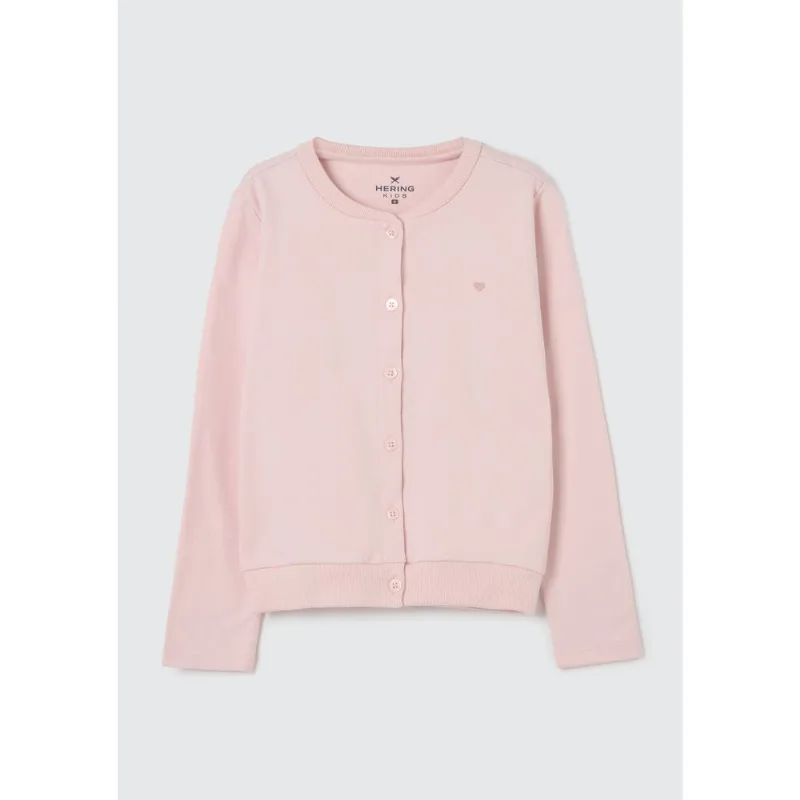 Casaco Básico Infantil Menina Com Patch Hering Kids - Rosa 012
