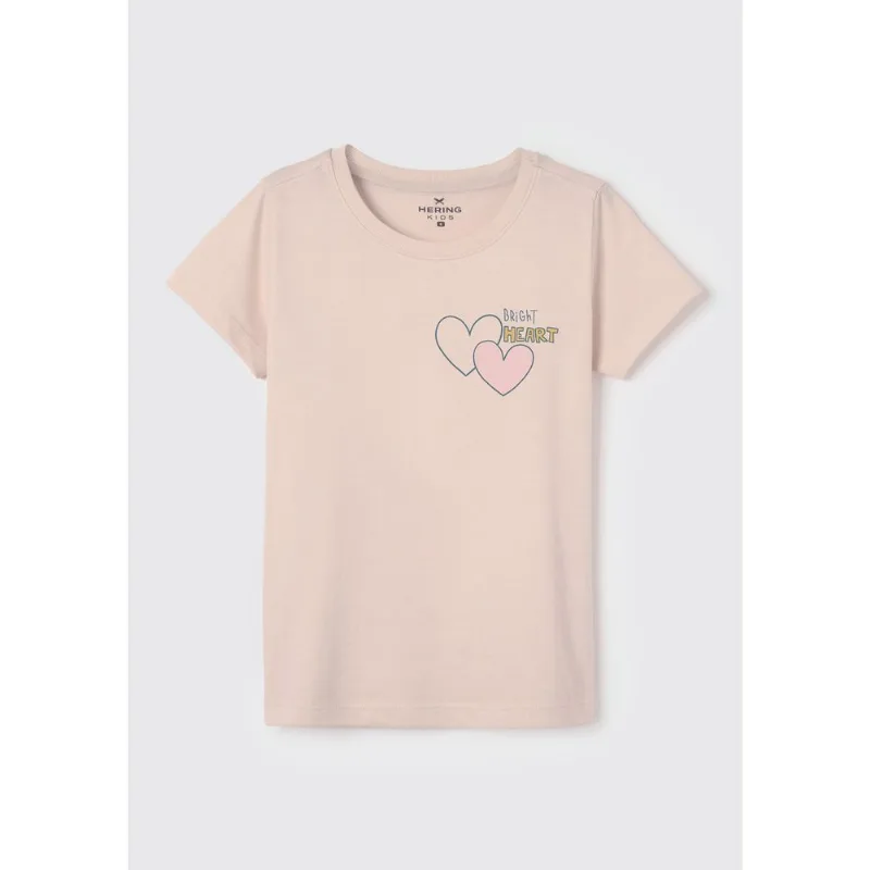Blusa Infantil Menina Manga Curta Com Estampa - Rosa 006