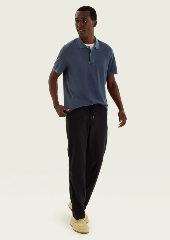 Calça Masculina Reta Em Linho - Preto - Hering Adulto