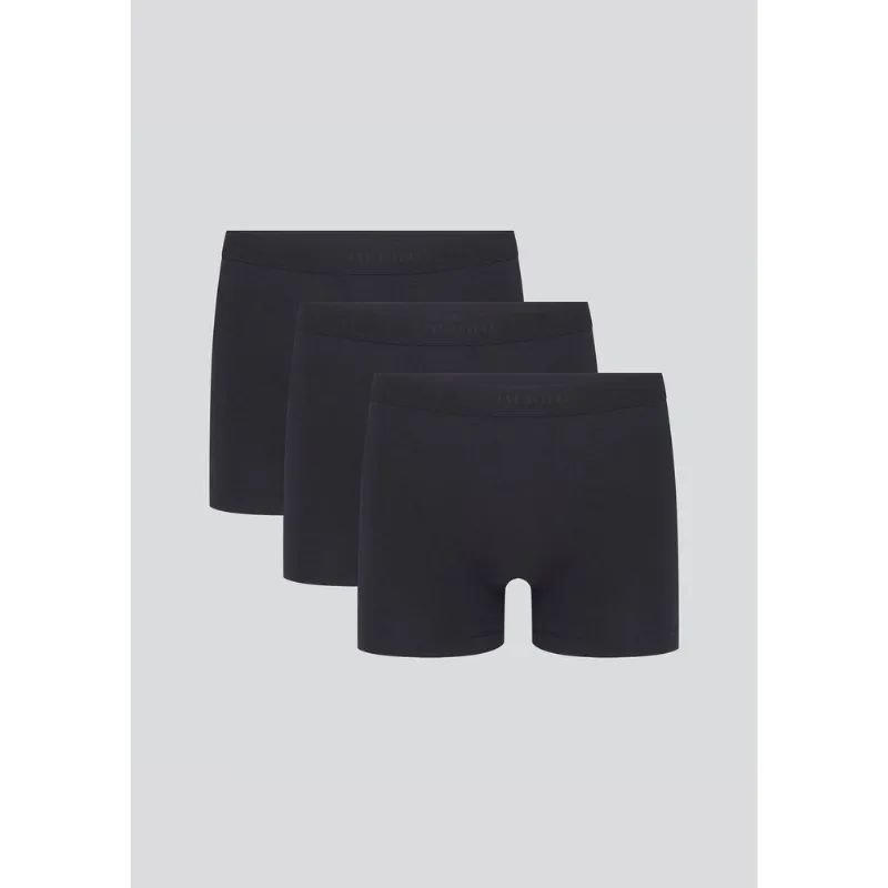 Kit 3 Cuecas Boxer Em Malha - Preto P
