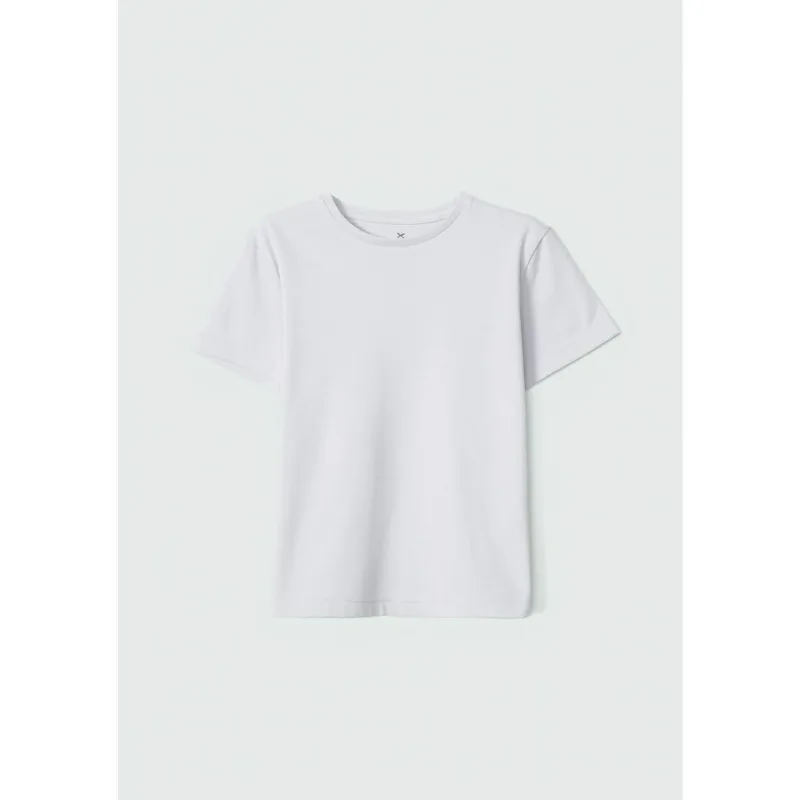Camiseta Básica Infantil Menino Toddler Manga Curta - Branco 004