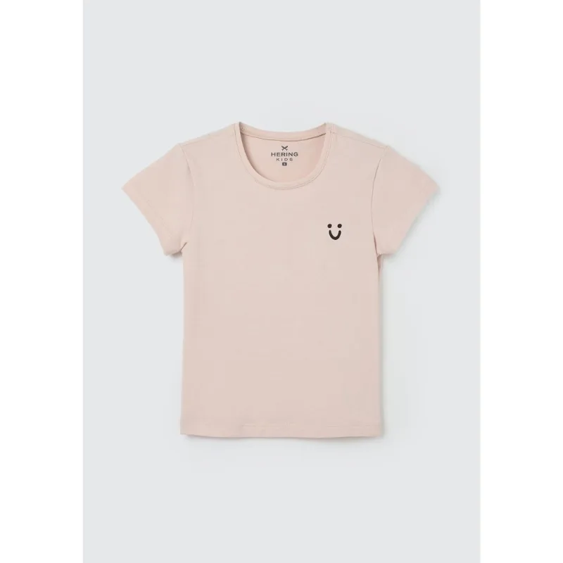 Blusa Básica Infantil Menina Toddler Manga Curta - Rosa 001