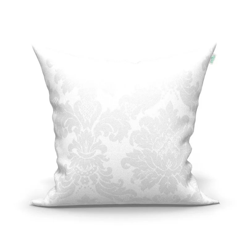 Capa Almofada 60cm x 60cm Grande Branca Lisa Medalhão com