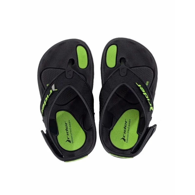 Sandália Infantil Rider R Line Plus Baby Preto com Verde