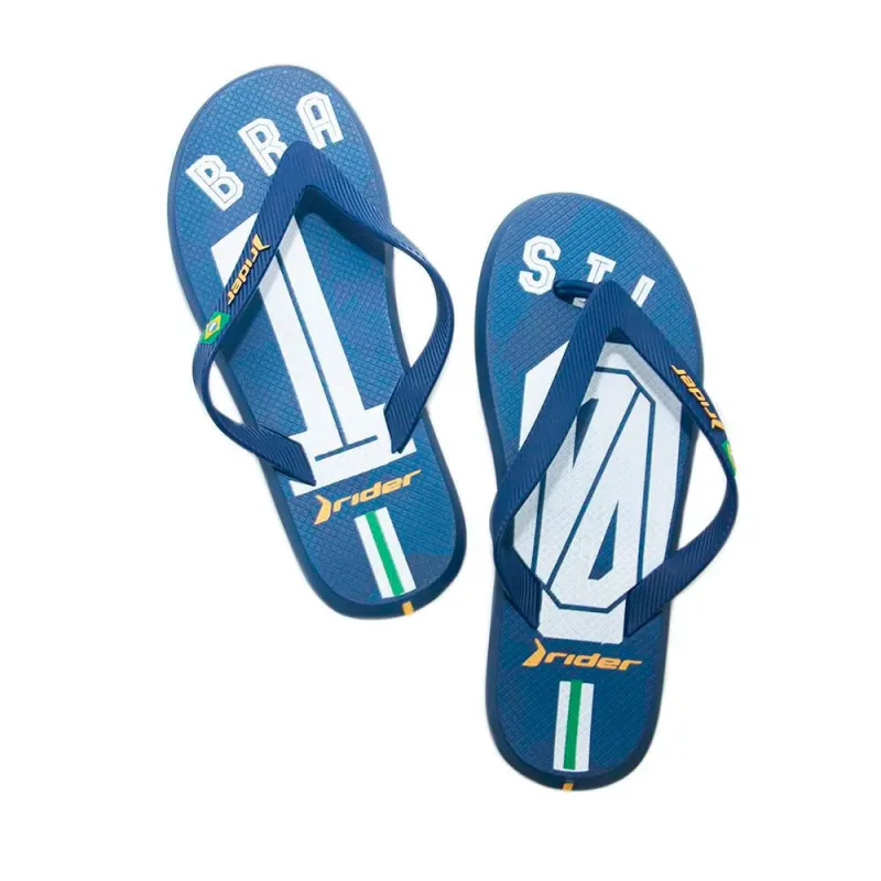 Sandália Rider Masculina R1 Futebol Azul e Branco 42 - RIDER - Vestuário
