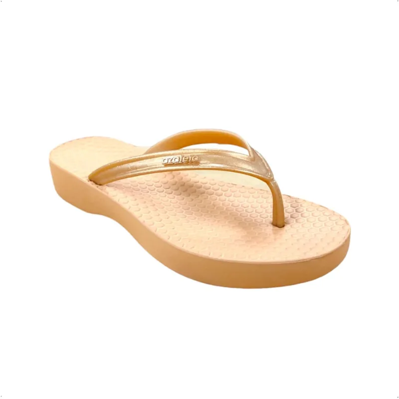 Tamanco Feminino Azaleia Liz Light dedo com glitter Plataforma