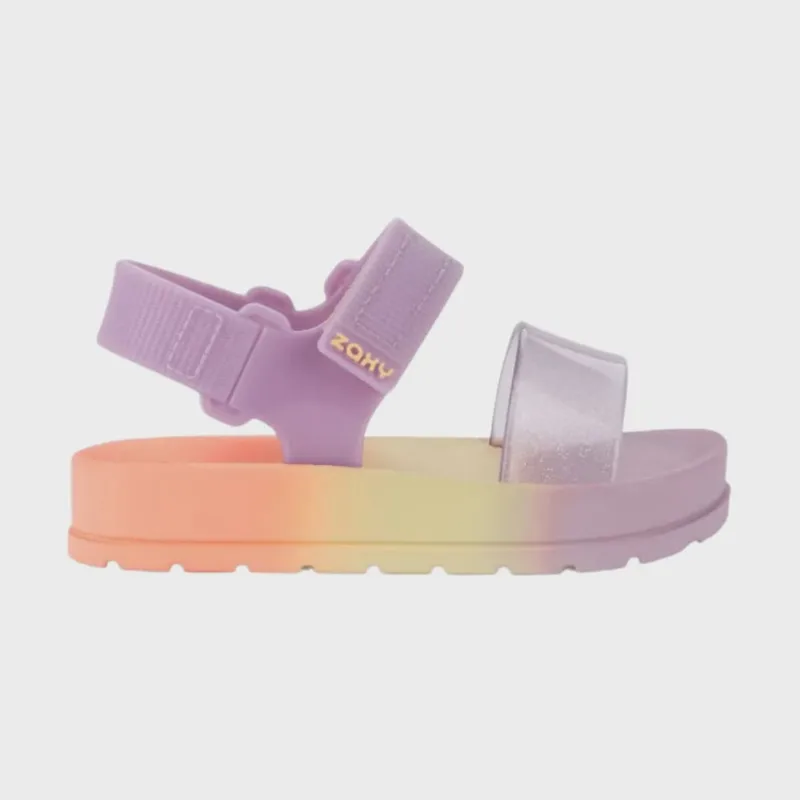 Sandália Zaxy Moderninha Infantil Lilas Rosa Amarelo - IPANEMA