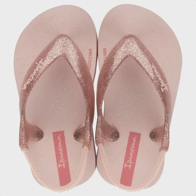 Chinelo Infantil Bebê Ipanema Glitter Baby Rosa Claro - IPANEMA