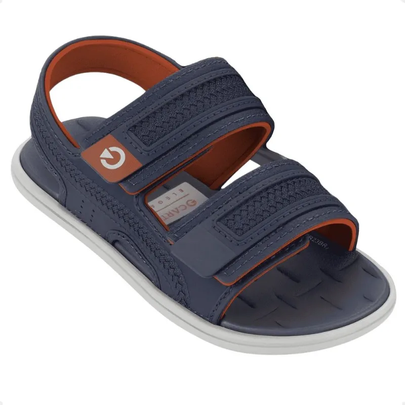 Sandália Infantil Cartago Malta Azul e Vermelho Confortável Resistente Estilosa Meninos Calçado Leve Durável Ergonômico E Antiderrapante - IPANEMA