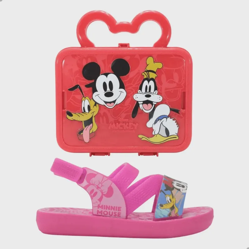 Sandália Grendene Disney Maleta Divertida Infantil Bebê Rosa - IPANEMA